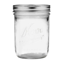 Load image into Gallery viewer, Glass Mason Jar With Lid &amp; Band, Wide Mouth, 16 Ounces, 12 Count