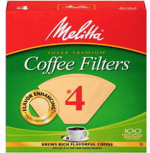 Load image into Gallery viewer, (6 Pack)  Natural Brown Cone Coffee Filters, 100 Ct