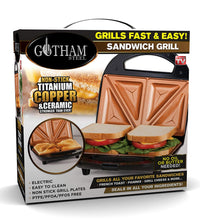 Load image into Gallery viewer, Dual Electric Sandwich Maker and Panini Grill with Ultra Nonstick Copper Surface