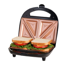 Load image into Gallery viewer, Dual Electric Sandwich Maker and Panini Grill with Ultra Nonstick Copper Surface