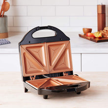 Load image into Gallery viewer, Dual Electric Sandwich Maker and Panini Grill with Ultra Nonstick Copper Surface